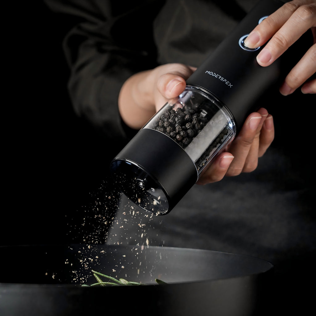 Dual-Speed Electric Salt & Pepper Grinder Set