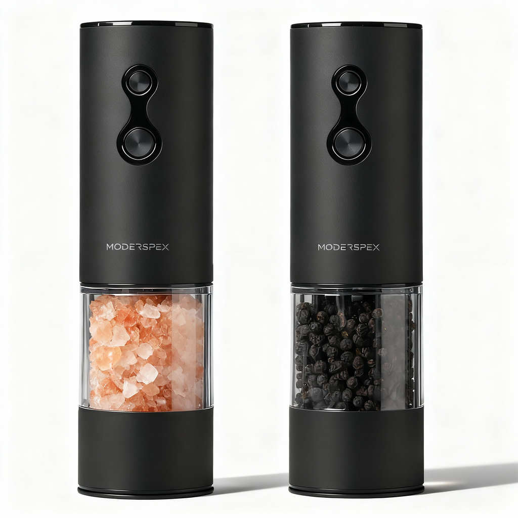 Dual-Speed Electric Salt & Pepper Grinder Set
