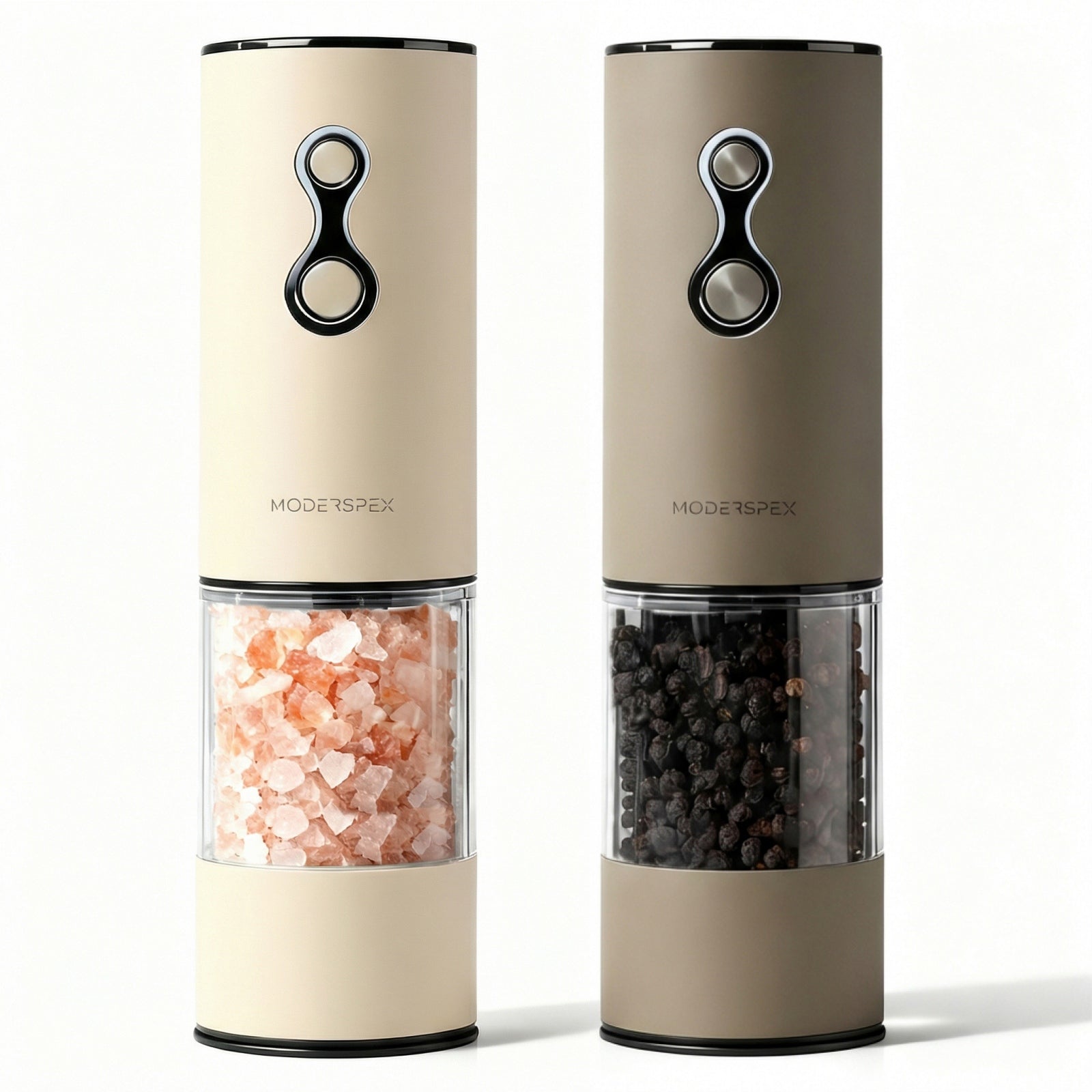 Dual-Speed Electric Salt & Pepper Grinder Set