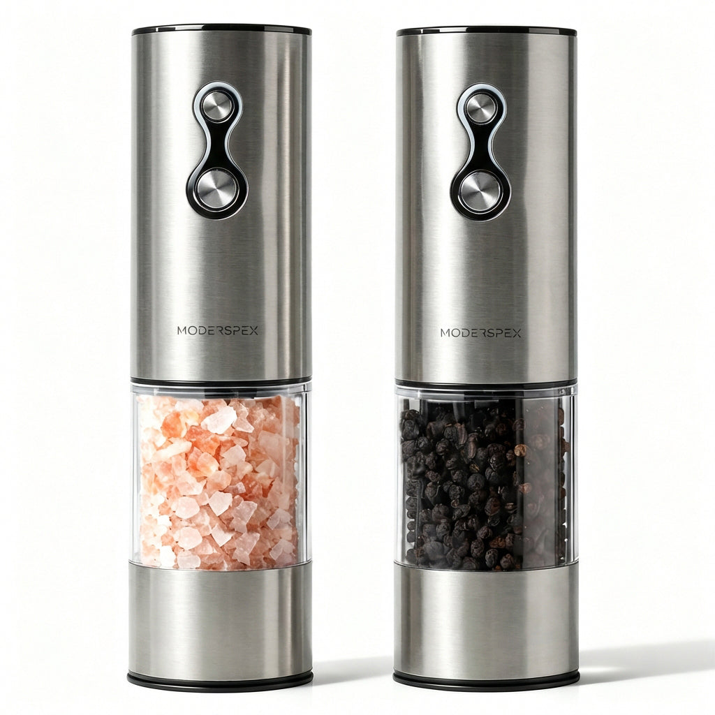 Dual-Speed Electric Salt & Pepper Grinder Set